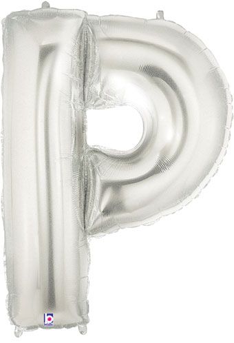 Silver Letter P Balloon - 3-Pack - Image 1