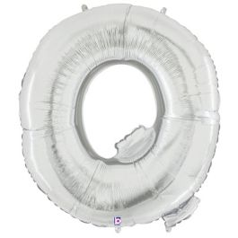 Silver Letter Q Foil Balloon 34" - 3-Pack - Image 1
