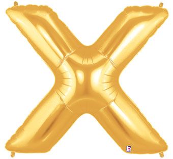 Gold Letter X Balloon - 3-Pack - Image 1