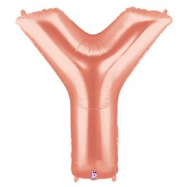 Rose Gold Letter Y Foil Balloon 34 Inch - Image 1