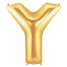 Gold Letter Y Foil Balloon 34 Inch - Image 1