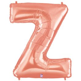 Rose Gold Letter Z Foil Balloon 34 Inch - Image 1