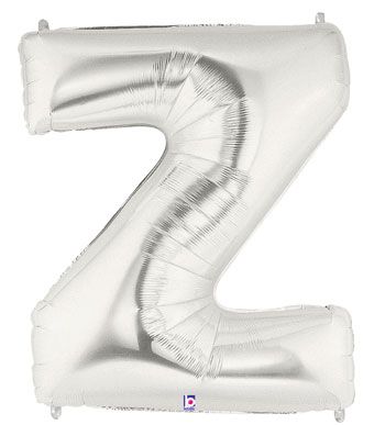Silver Letter Z Balloon - 3-Pack - Image 1