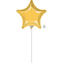 Gold Star Balloon 9 Inch - 10-Pack - Image 1