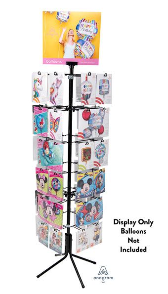 Display 48 Peg Spinner Rack Black - Image 1