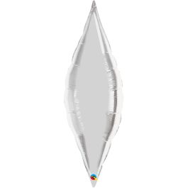 Metallic Silver Large Shape Foil Balloon 38 Inch - 5-Pack - Image 1