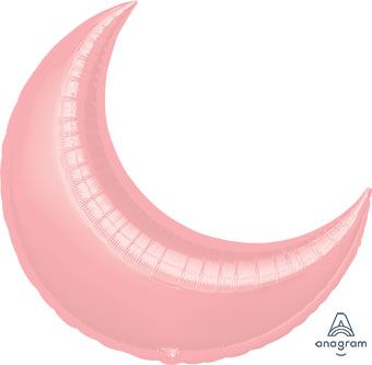 Pink Crescent Balloon - 5-Pack - Image 1
