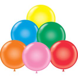 17 Inch Round Latex Balloons - 50-Pack - Image 1