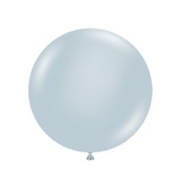Fog Gray Latex Balloons 17 Inch Round Shape - 50-Pack - Image 1