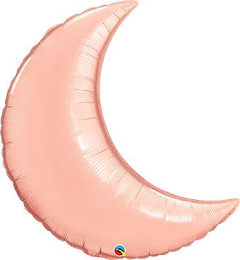 Rose Gold Crescent Moon Foil Balloon 35 Inch - Image 1