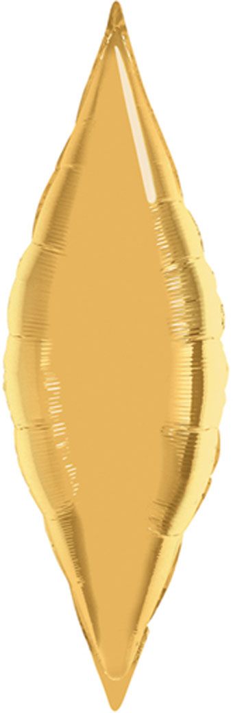 Metallic Gold Taper Balloons - 5-Pack - Image 1