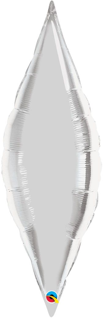 Silver Taper Balloon - 5-Pack - Image 1