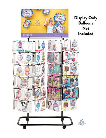 Display Black 120 Peg Floor Dual Spinner Rack - Image 1