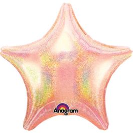 Pastel Pink Star Balloon 19 Inch - 5-Pack - Image 1