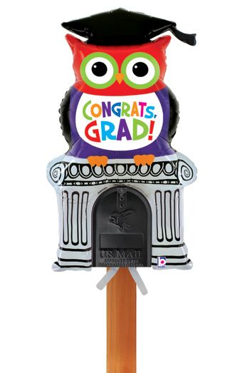 Congrats Grad Owl Balloons - 3-Pack - Image 1