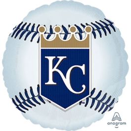 Kansas City Royals Baseball Balloon 18 Inch Round Foil - Image 1