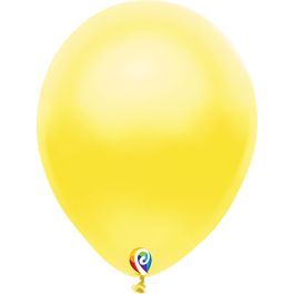 Pearl Yellow Latex Balloons 12 Inch - 12-Pack - Image 1