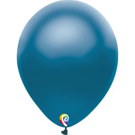 Pearl Blue Round Latex Balloons 12 Inch - 50-Pack - Image 1