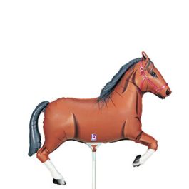 Brown Horse Foil Balloon - Mini Shape - Image 1