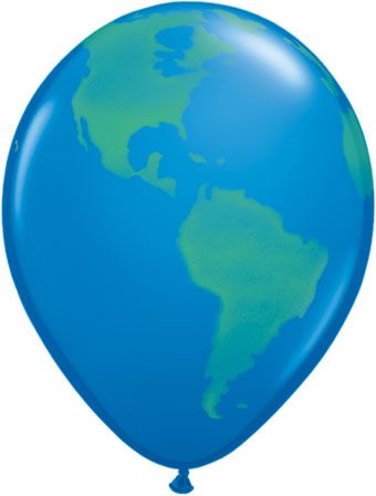 Earth Globe Balloons - 5-Pack - Image 1