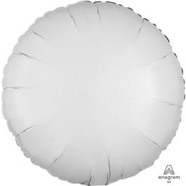 White Foil Balloon 18 Inch Round - 5-Pack - Image 1