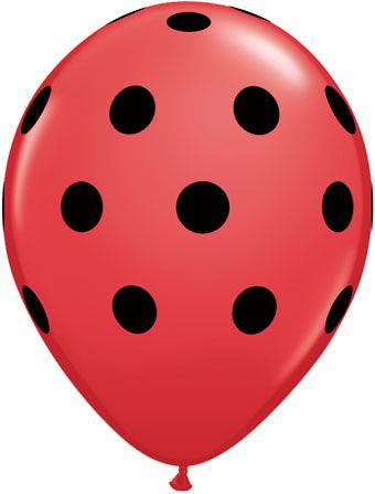Ladybug Balloons - 5-Pack - Image 1