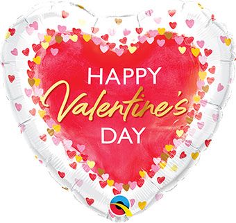 Valentine's Day Heart Balloons - 5-Pack - Image 1