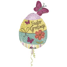Easter Butterfly Foil Balloon 30 Inch Large Shape Decor - Image 1