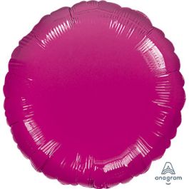Fuchsia Foil Balloon 18 Inch Round - Party Decor - Image 1