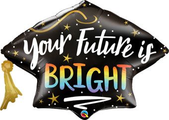 Grad Cap Balloon - 3-Pack - Image 1