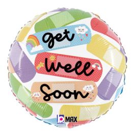 Get Well Soon Balloon 9 Inch - 5-Pack - Image 1