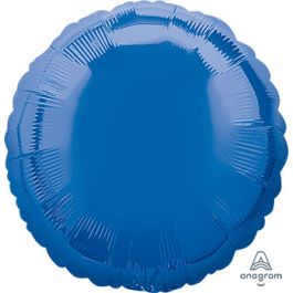 Dark Blue Round Foil Balloon 18 Inch - Party Decoration - Image 1