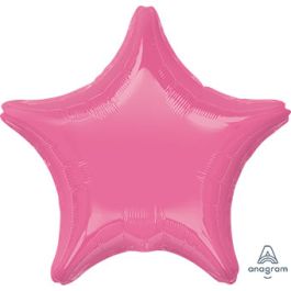 Rose Foil Balloon 19 Inch Star Shape - Single Unit - Image 1