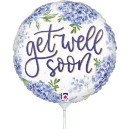 Get Well Soon Hydrangea Balloon 9 Inch - 5-Pack - Image 1