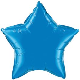 Sapphire Blue Star Balloon 4 Inch - Air Filled - Image 1