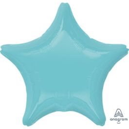 Robin's Egg Blue Star Foil Balloon 19 Inch - Image 1