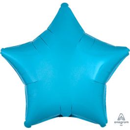 Caribbean Blue Star Balloon 19 Inch Foil - Image 1