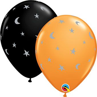 Crescent Moon & Stars Balloons - Bag of 50 - Image 1