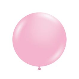Baby Pink Balloons 24 Inch Round - 25 Count Latex Pack - Image 1