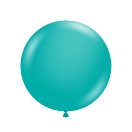 Teal Round Balloons 24 Inch - 25-Pack Bulk Latex Set - Image 1