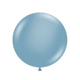 Blue Slate Latex Balloons 24 Inch Round - 25 Count Party Pack - Image 1