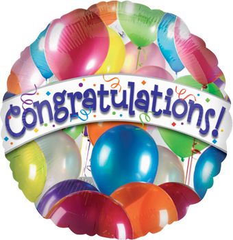 Congratulations Balloons - 5-Pack - Image 1