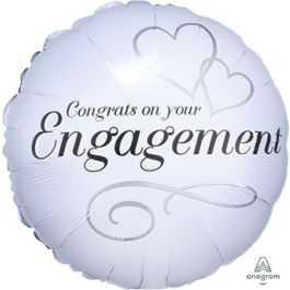 Congrats on Your Engagement Foil Balloon 18 Inch - 5-Pack - Image 1