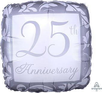 25th Anniversary Balloon - 5-Pack - Image 1