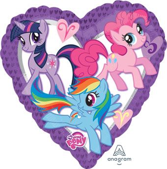 My Little Pony Balloon - 5-Pack Heart Foil - Image 1