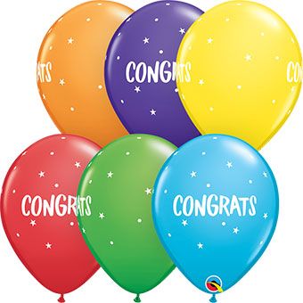 Congrats Balloons - Bag of 50 - Image 1