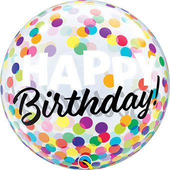 Colorful Dots Birthday Balloon - 3-Pack - Image 1