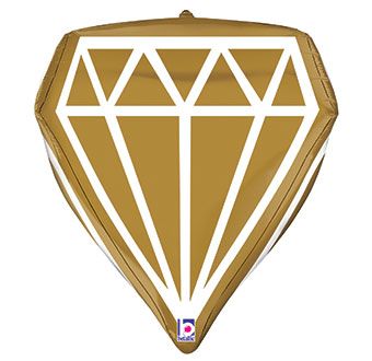 Geometric Geo Gem Foil Balloon 18 Inch - Luxury Party Decor
