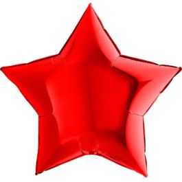 Red Star Foil Balloon 38 Inch - Party Supplies - Image 1