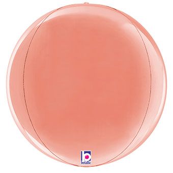 Pastel Rose Gold Foil Balloon 15 Inch Globe Decoration